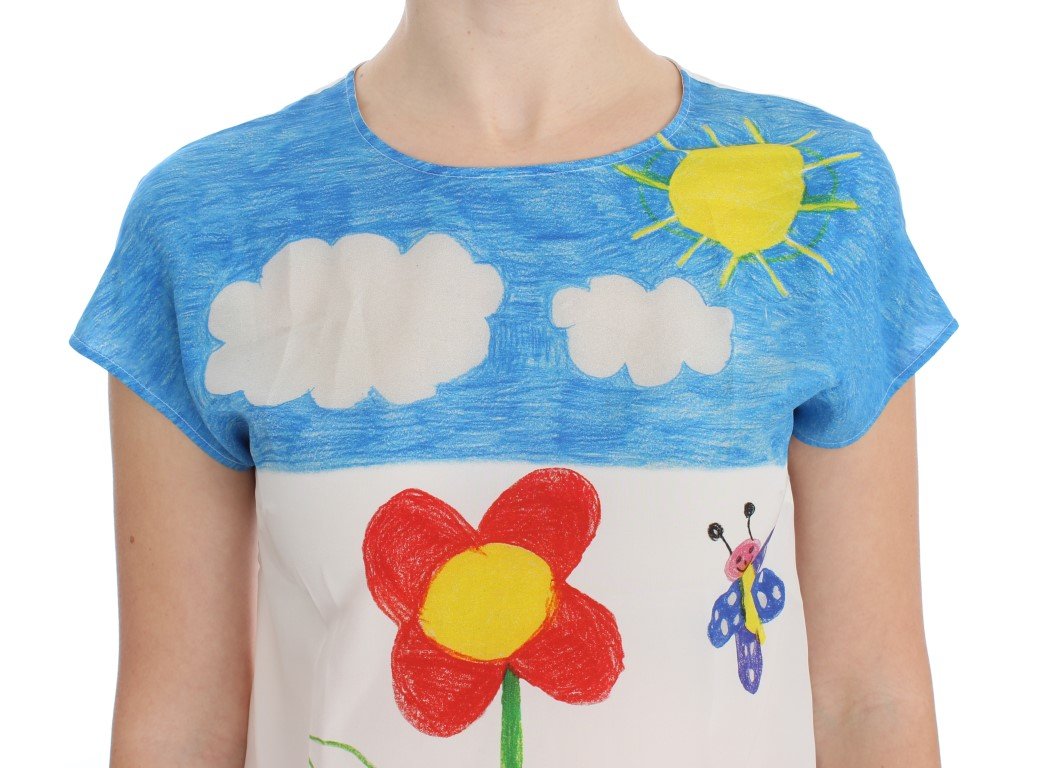 Multicolor MAMMA SARA Silk T-shirt