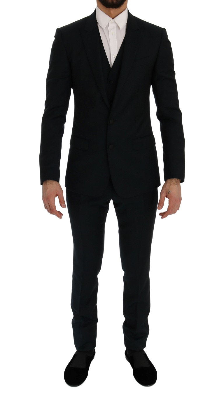Blue Wool MARTINI 3 Piece Slim fit Suit