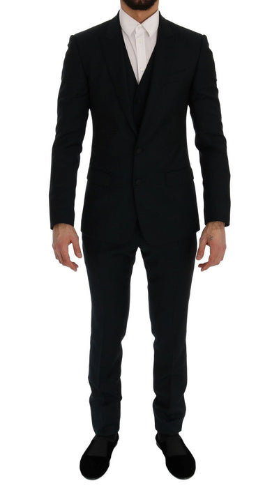 Blue Wool MARTINI 3 Piece Slim fit Suit