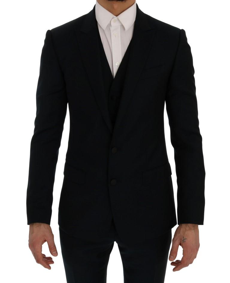 Blue Wool MARTINI 3 Piece Slim fit Suit