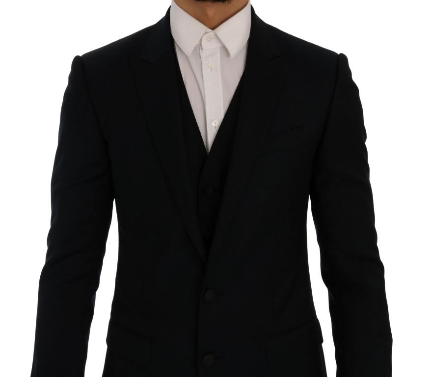 Blue Wool MARTINI 3 Piece Slim fit Suit