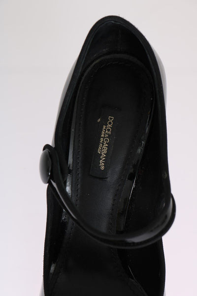 Black Heels Mary Janes Leather Pumps