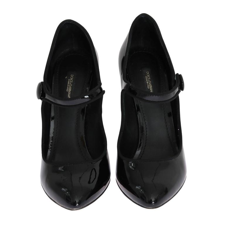 Black Heels Mary Janes Leather Pumps