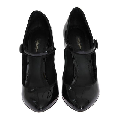 Black Heels Mary Janes Leather Pumps
