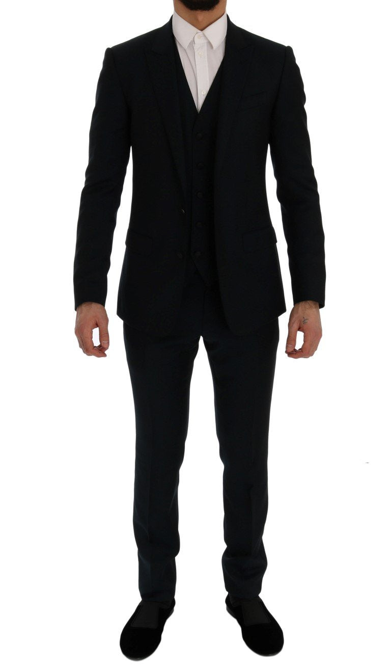 Blue Wool MARTINI 3 Piece Slim fit Suit