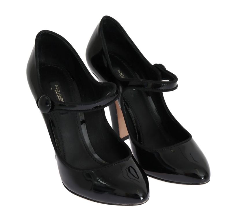 Black Heels Mary Janes Leather Pumps