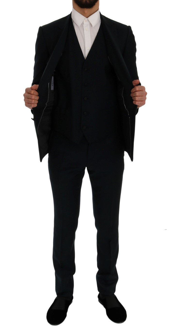 Blue Wool MARTINI 3 Piece Slim fit Suit