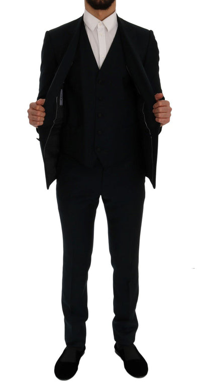 Blue Wool MARTINI 3 Piece Slim fit Suit