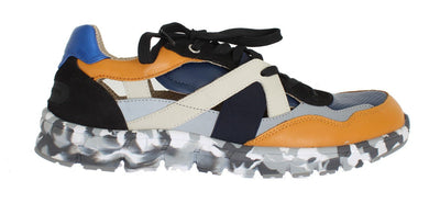 Multicolor Leather Logo Sport Sneakers
