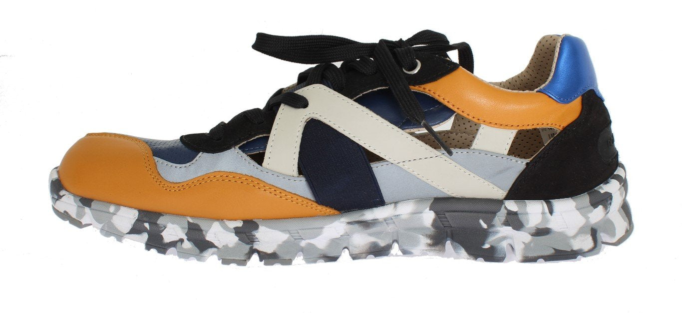 Multicolor Leather Logo Sport Sneakers