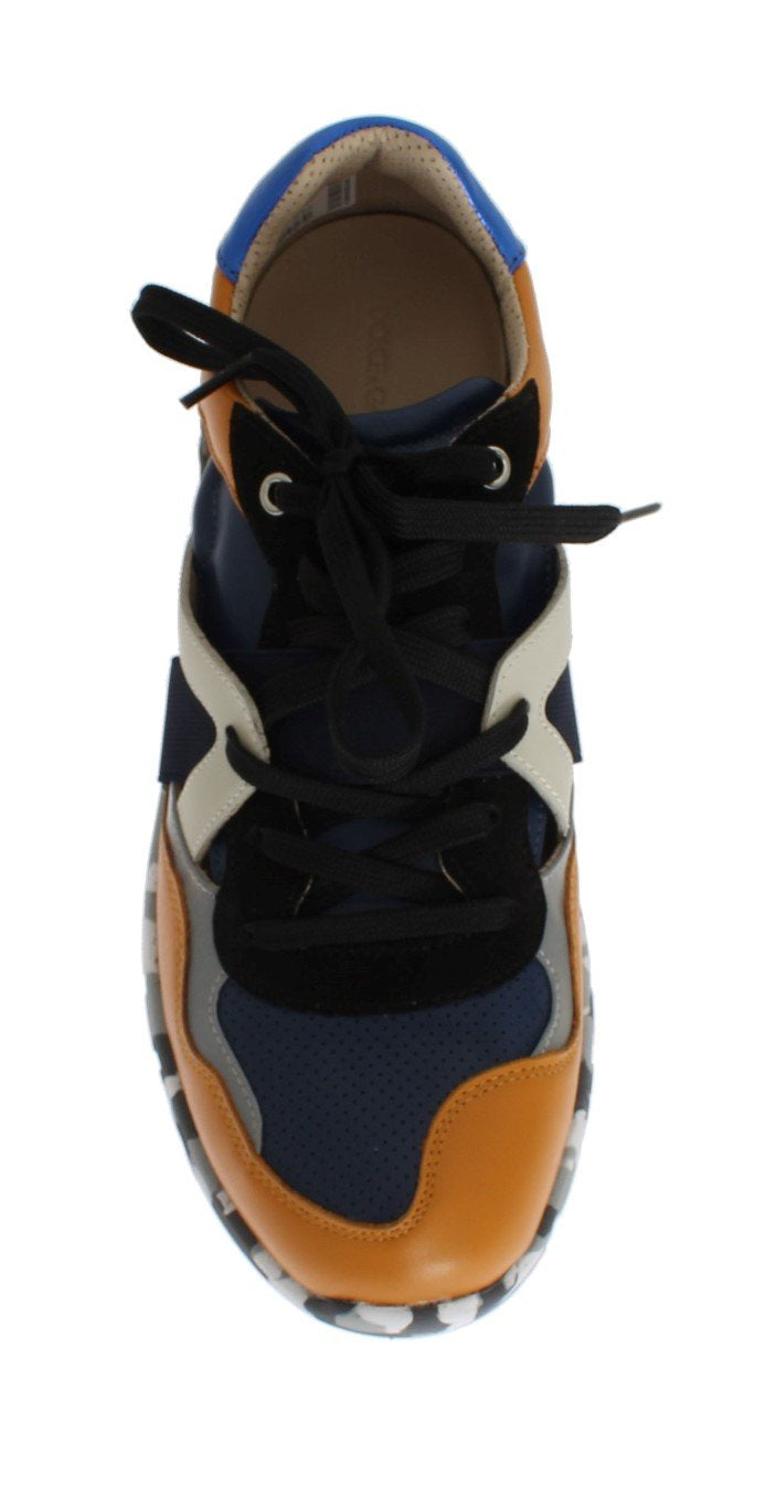 Multicolor Leather Logo Sport Sneakers