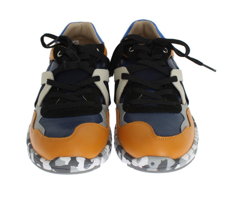 Multicolor Leather Logo Sport Sneakers