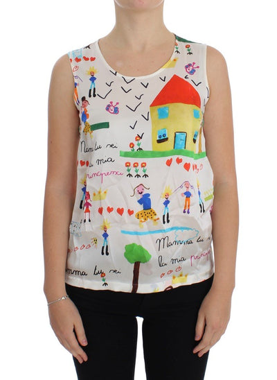 Multicolor MAMMA Silk Blouse Top