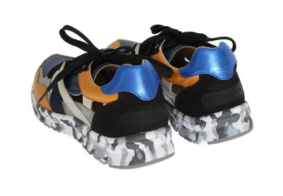 Multicolor Leather Logo Sport Sneakers