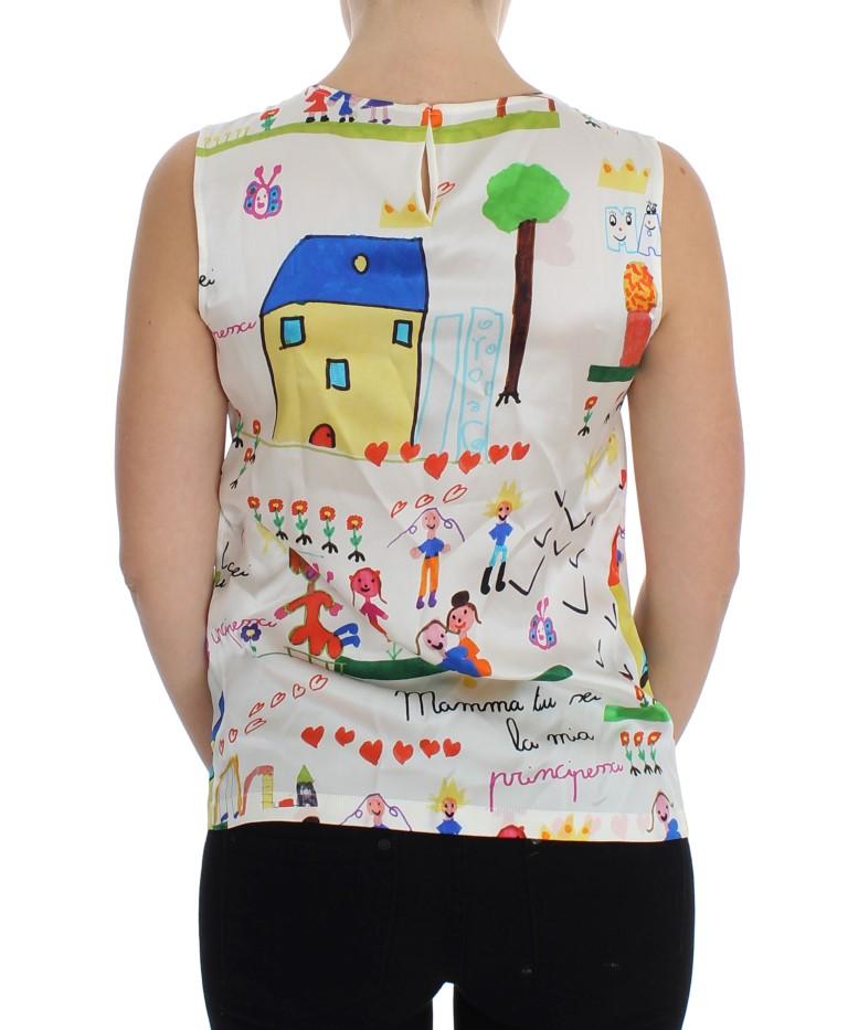 Multicolor MAMMA Silk Blouse Top