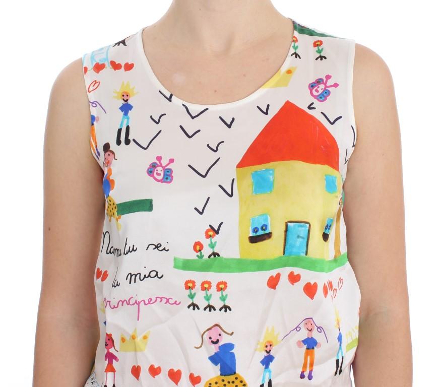 Multicolor MAMMA Silk Blouse Top