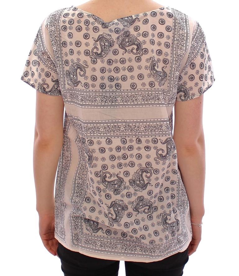 Beige Short Sleeve Blouse Tunic