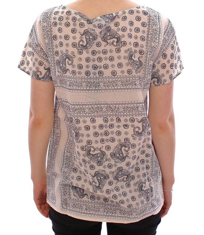 Beige Short Sleeve Blouse Tunic