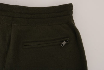 Green Cashmere Gym Training Sport Pants