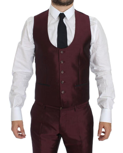 Bordeaux Silk Wool 4 Piece Slim Fit Suit
