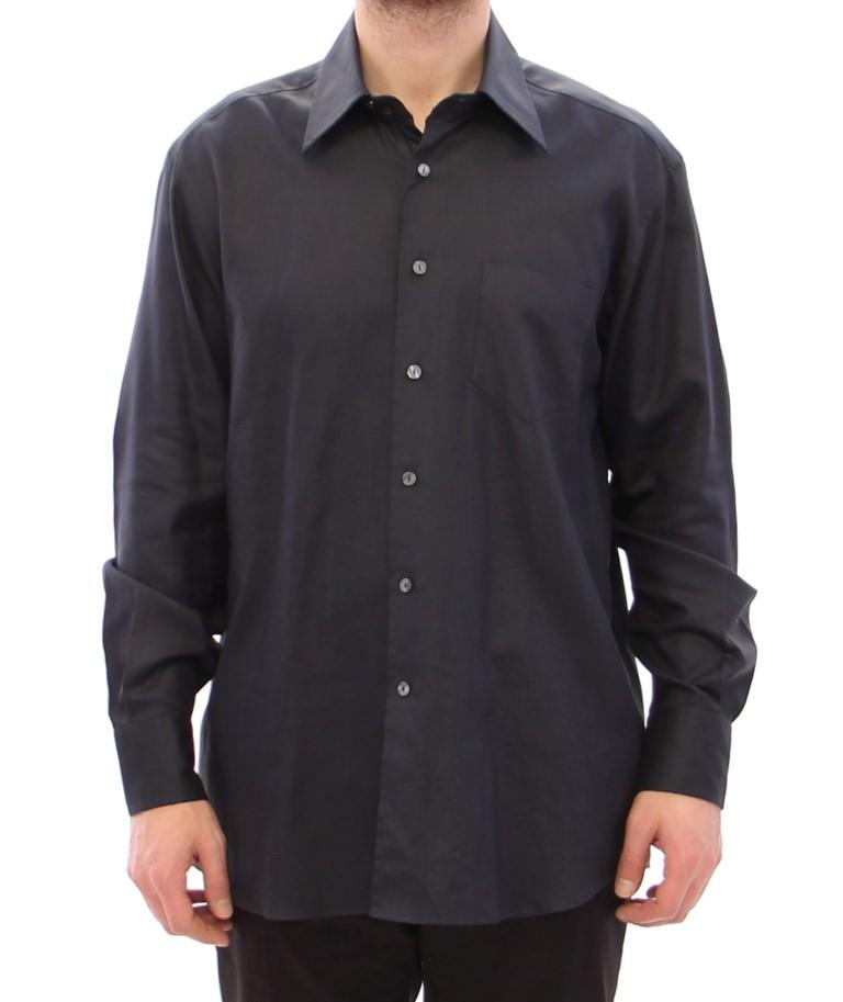 Blue Regular Fit Cotton Formal Dress Shirt
