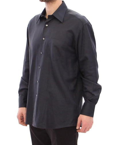 Blue Regular Fit Cotton Formal Dress Shirt