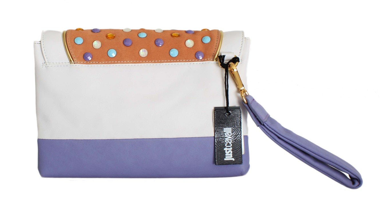 Multicolor Calf Leather Hand Clutch Bag