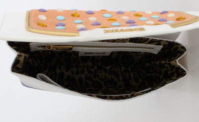Multicolor Calf Leather Hand Clutch Bag
