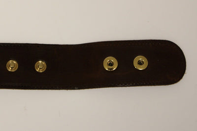 Brown Leather Logo Belt