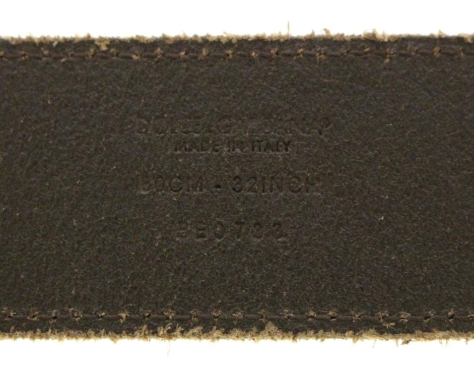 Brown Leather Logo Belt