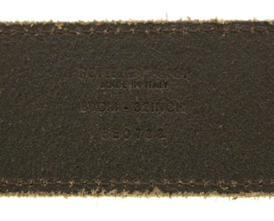 Brown Leather Logo Belt
