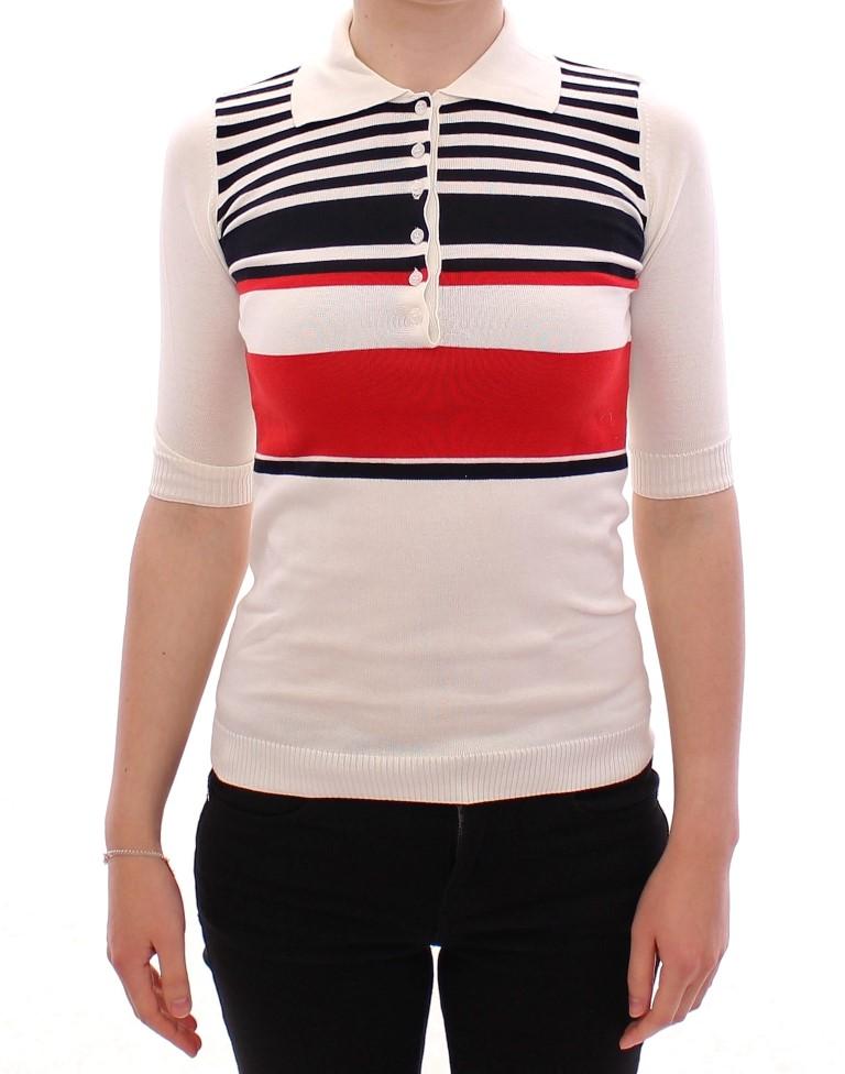 White Shortsleeve Cotton Polo T-shirt