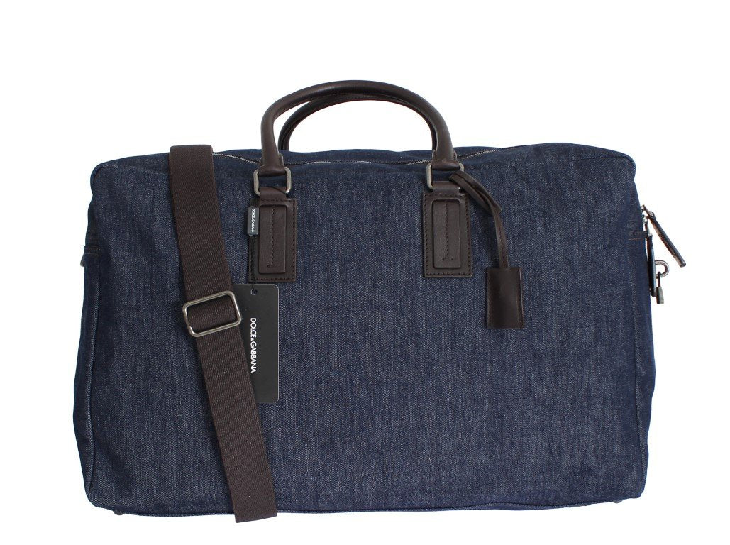 Blue denim travel organizer bag