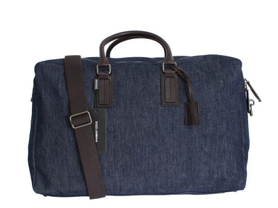 Blue denim travel organizer bag