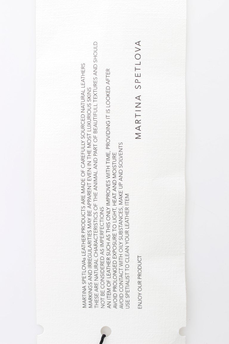 Black White Nappa Leather A-Line Skirt