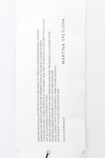 Black White Nappa Leather A-Line Skirt