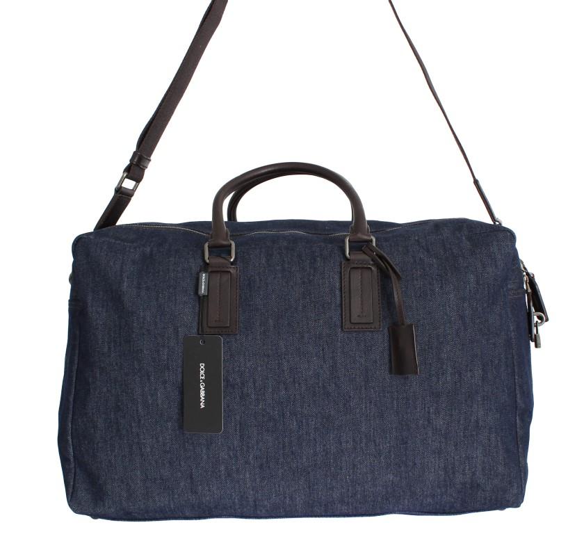 Blue denim travel organizer bag