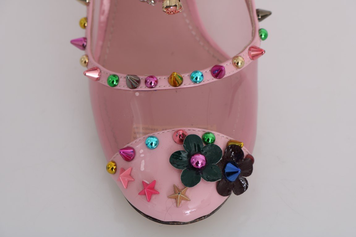 Pink Transparent Crystal Studded Shoes