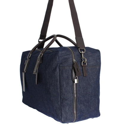 Blue denim travel organizer bag