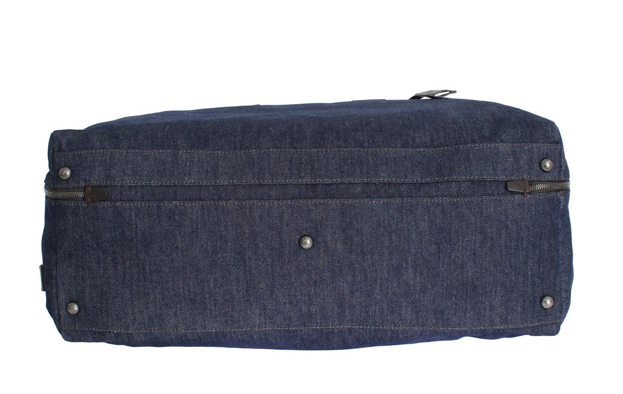 Blue denim travel organizer bag
