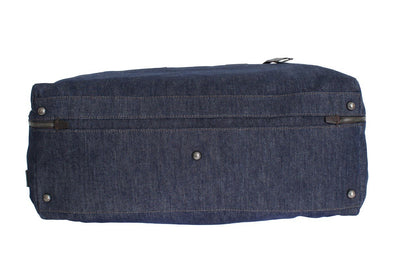Blue denim travel organizer bag