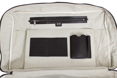Blue denim travel organizer bag
