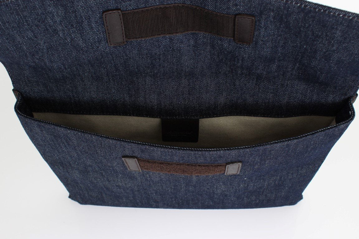 Blue denim travel organizer bag