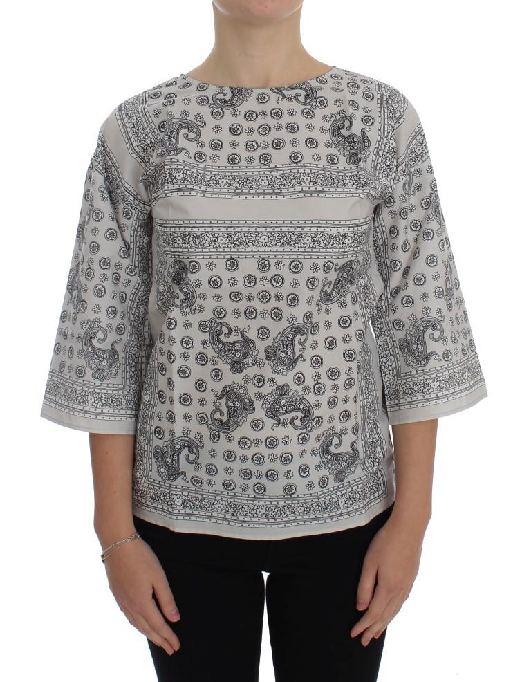 Gray 3/4 Sleeve Blouse Tunic