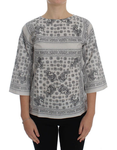 Gray 3/4 Sleeve Blouse Tunic