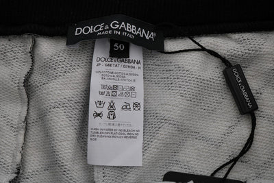 Black White Cotton Sport Pants