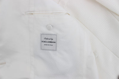 White Silk Double Breasted 3 Piece Suit