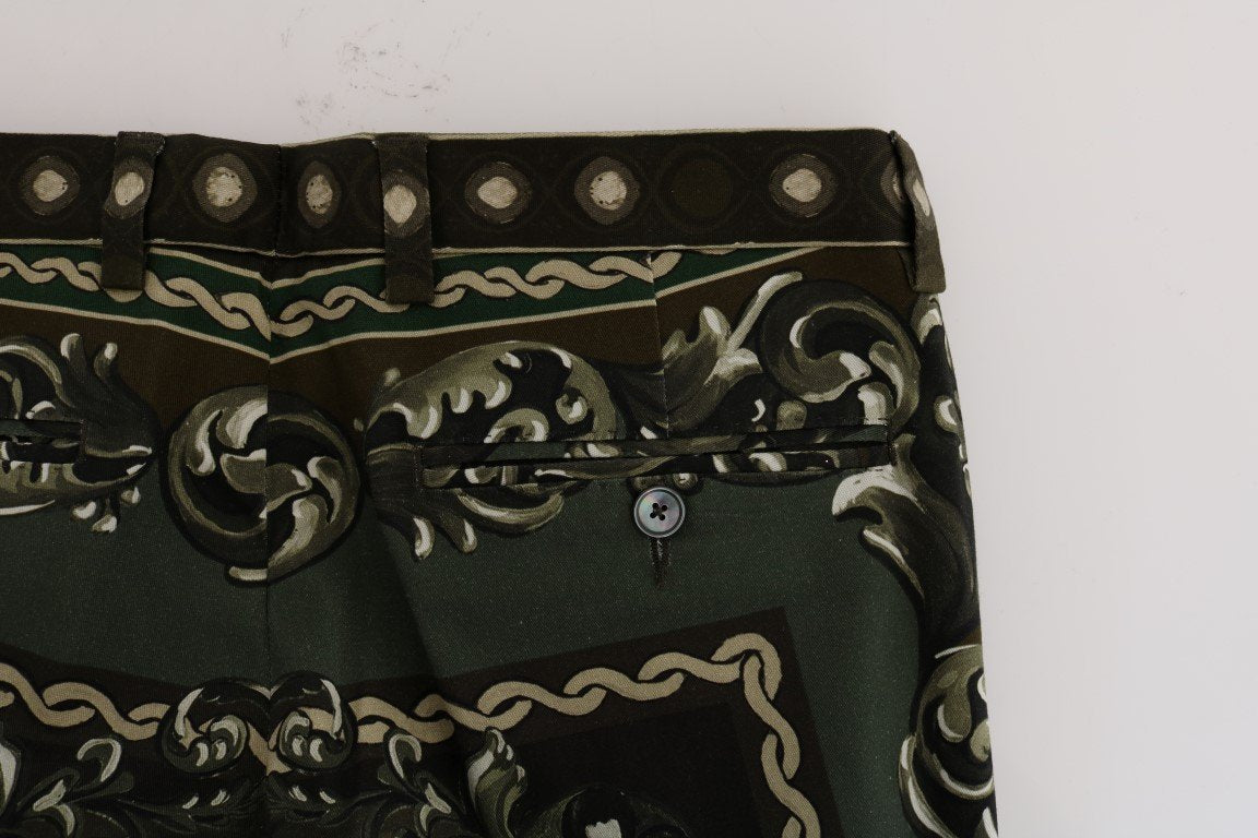 Green "Teatro die Pupi" Print Cotton Pants
