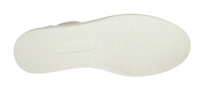 Gold Goat Leather Laminated Sneakers
