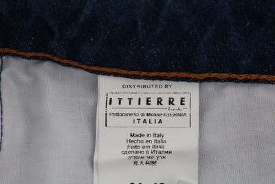 Blue 100% Cotton Logo Bootcut Jeans
